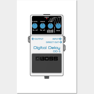 Boss DD-3 Digital Delay Guitar Effect Pedal Posters and Art